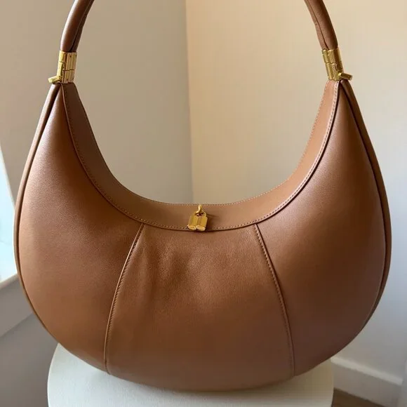 Songmont Large Luna Bag Caramel Leather & Suede New Without Tags - Picture 4 of 13